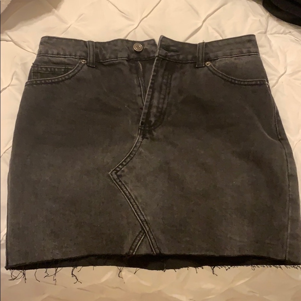 Gray forever 21 jean skirt